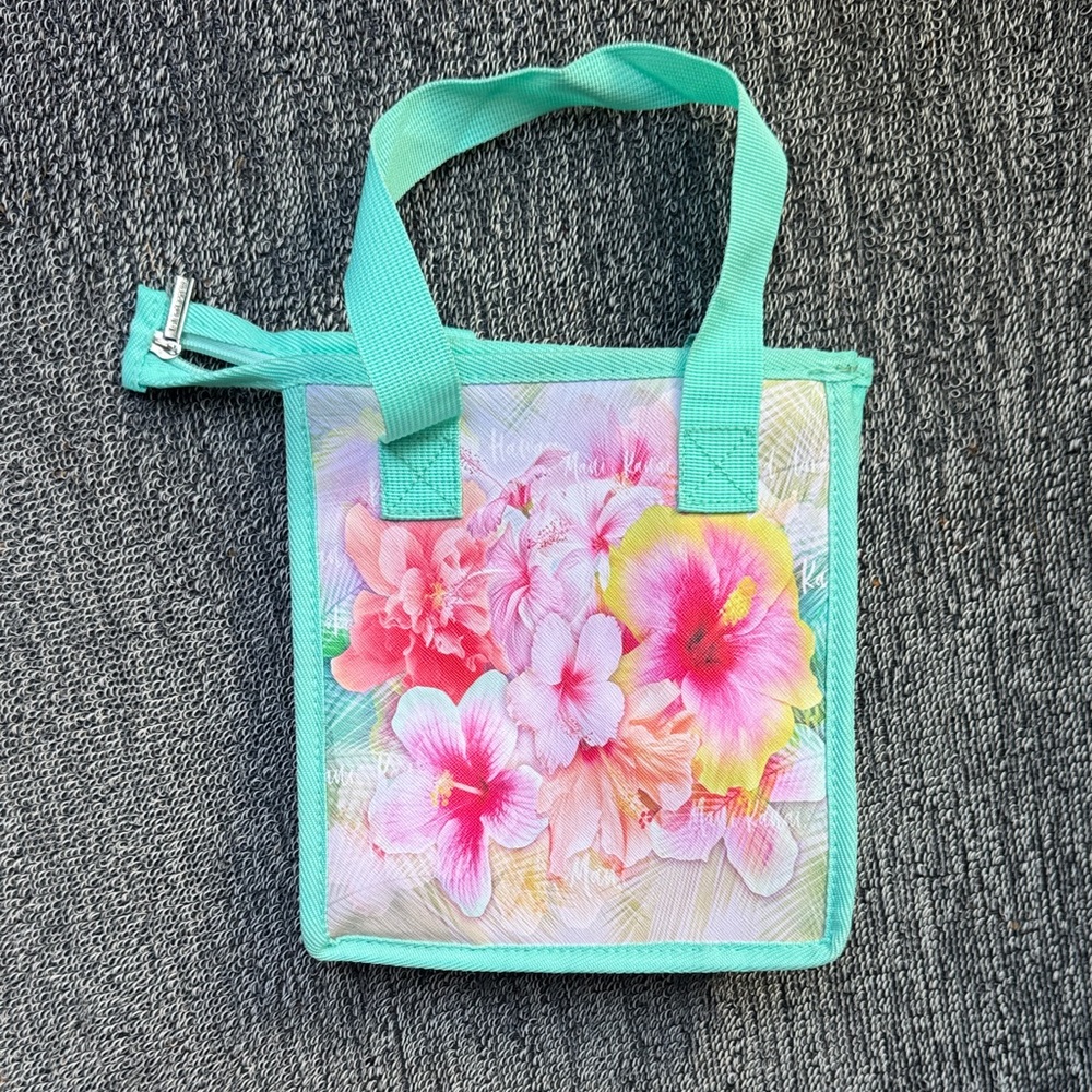 ABC Store Hawaii Floral Print Mint Green Cooler Bag